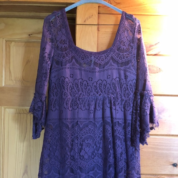 ADORABLE FREE PEOPLE BOHO MINI DRESS - NWOT Small - Picture 1 of 8
